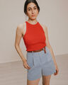 Top Punto Cuello Halter,ROJO